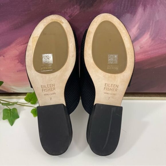 EILEEN FISHER Noko Slide Sandal in Black Size 7 - Picture 11 of 14